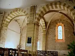 Nördliche Wand des Langhauses