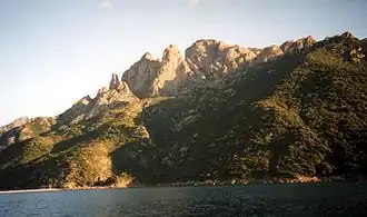 Capu d'Orto vom Golf von Porto aus (von Nordwesten)