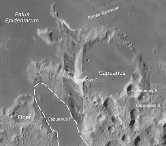 Capuanus und Umgebung (LROC-WAC)