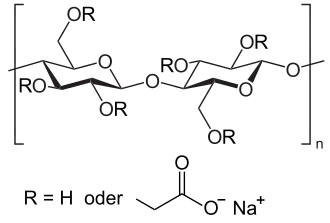 Strukturformel Carboxymethylcellulose-Natrium