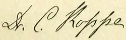 Unterschrift von Carl Koppe
