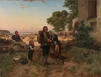 Die Auswanderer von Carl Wilhelm Hübner, 1846