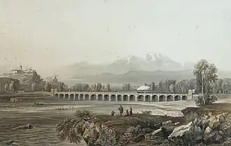 Eisenbahnbrücke bei Valenza