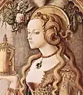 Carlo Crivelli: Maria Magdalena (Detail), um 1476, Ölgemälde
