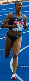 Carmelita Jeter gewann wie schon bei den Weltmeisterschaften 2007 eine&nbsp;Bronzemedaille