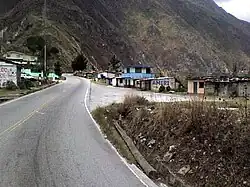 Blick vom Ortseingang Richtung Südwesten