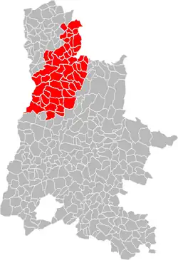 Lage der CA Valence-Romans Sud Rhône-Alpes im Département Drôme