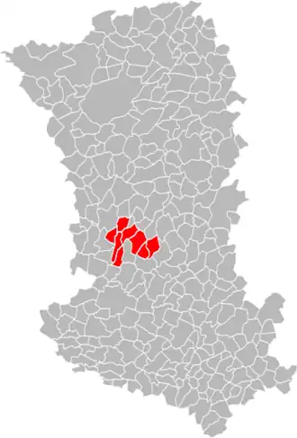 Lage der CC du Val d’Égray im Département Deux-Sèvres