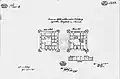Grundrissskizze aus dem Jahr 1823 vom Inneren der Festungsanlage