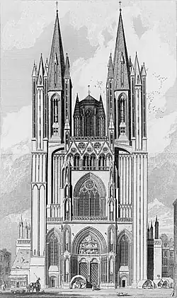 Notre-Dame de Coutances (Normandie): Romanische Türme, im 13. Jh. gotisch umgestaltet