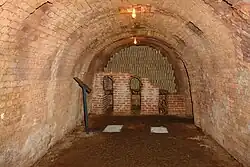 Brennkammer im Ringofen Cathrinesminde mit Rest einer Trennwand, Dänemark