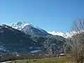 Blick auf das Châtel-Argent vom Schlosses Sarriod de la Tour aus