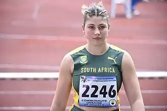 Ashley Erasmus bei den Afrikameisterschaften 2024 in Douala