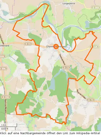 Charette-Varennes mit seinen Nachbarorten
