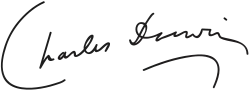 Unterschrift von Charles Darwin