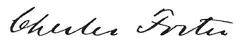 Unterschrift von Charles Foster