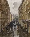 „Maffeistraße im Regen“. 1913. Ölgemälde von Charles Vetter