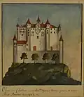 Ansicht der wehrhaften Westfront (Beat Perronnet, 1713)