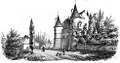 Schloss von Jaligny, Stich von Montillet, 1852