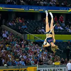 Chelsea Johnson bei den Leichtathletik-Weltmeisterschaften 2009