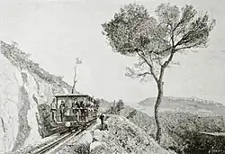 Zahnradbahn, nahe La Turbie