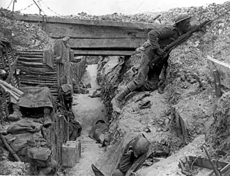Britischer Graben bei Ovillers-la-Boisselle, Juli 1916