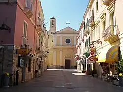 Blick zur Kirche San Carlo Borromeo