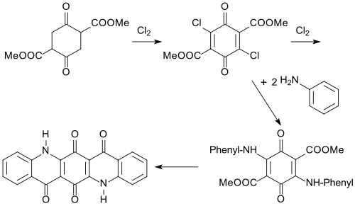 Synthese von Chinacridonchinon aus DMSS