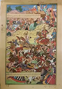 Chingīz-nāma, Fol. 70r. Entwurf von Nānhā