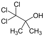 Strukturformel von 1,1,1-Trichlor-2-methyl-2-propanol