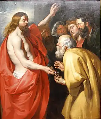 Christus übergibt dem heiligen Petrus die Himmelsschlüssel (Peter Paul Rubens)