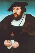 Christian&nbsp;II., letzter Unionskönig und erster Lutheraner (porträtiert von Lucas Cranach, 1523)