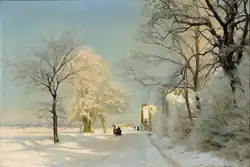 Bereifter Wintermorgen am Bernstorffvej bei Rygård (1905)