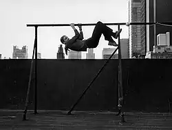 Christiane Möbus mit Selbstauslöser, N.Y.C. 1970