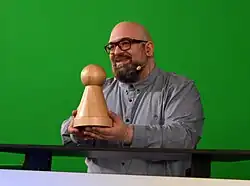 Christoph Schlewinski bei der Verleihung des Kinderspiels des Jahres 2020.