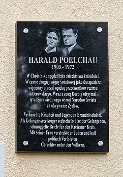 Gedenktafel an der Kirche Chróstnik