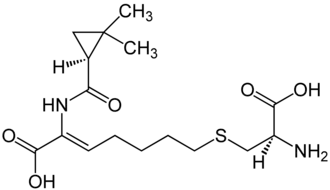 Strukturformel von Cilastatin