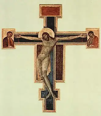 Cimabue: Kruzifix in Florenz, S. Croce, Tempera auf Holz, 1288