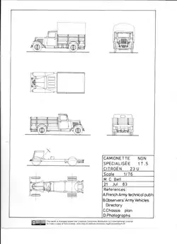 Citroën Typ 23 U, Lastkraftwagen 1,5 t.