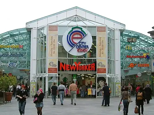 Eingang von der Porschekanzel zum damaligen City Center Essen (2007)