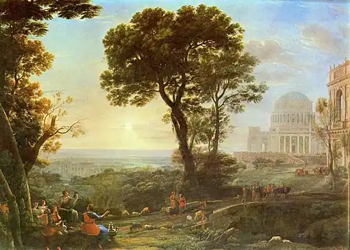 Claude Lorrain: Vedute von Delphi mit einer Opferprozession