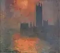 Claude Monet: Das Parlament bei Sonnenuntergang