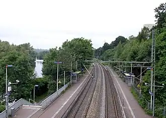 Bahnsteige in Blickrichtung Norden, 2024