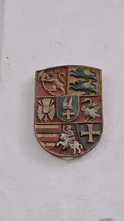 Wappen August Friedrichs vom zerstörten Schrankenwerk der Grabkapelle
