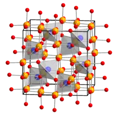 Kristallstruktur von Lithiumtitanspinell