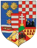 Mittleres Wappen der Länder der ungarischen Krone, mit dem Wappen Kroatiens (1915)