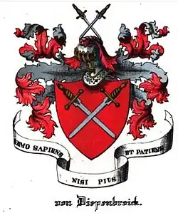 Wappen derer von Diepenbroick im Geschlechts- und Wappenbuch des Königreichs Hannover und des Herzogtums Braunschweig