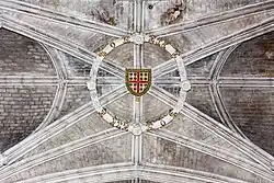 Schlussstein mit dem Wappen von Anne de Montmorency und seiner Devise „APLANOS“