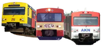 VT/VS 2E, SGP VT 70, VTE (v. l. n. r.)