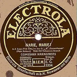 Plattenlabel Marie, Marie!